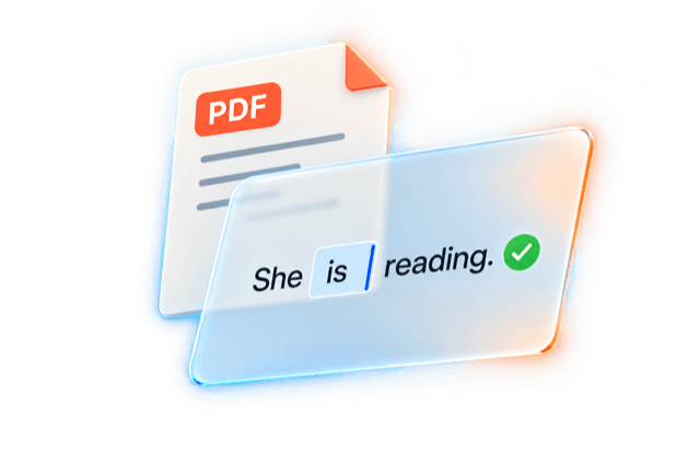 A PDF page turning into an interactive exercise